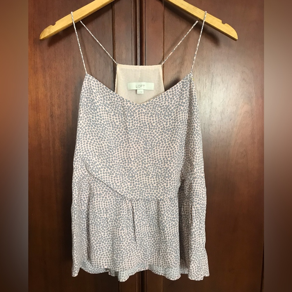 Loft Dotted Print cami tank Size M